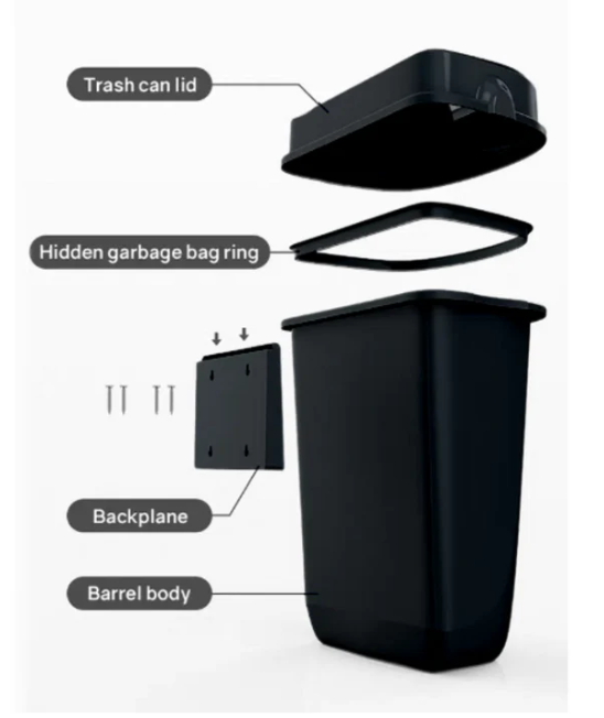 Dolphy PLAZA Rubbish Bins Black - 32L