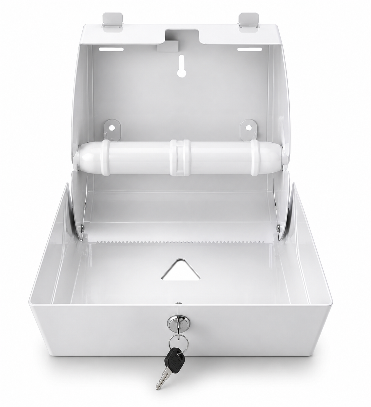 Dolphy Stainless Steel Roll Towel Dispenser-White Metal