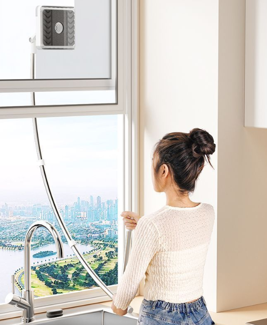 Bigclean Extendable Curved Window Cleaning Brush - 130CM