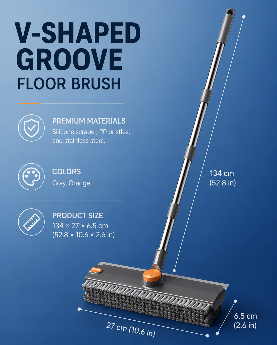 Bigclean Rotation Floor Scrub Brush