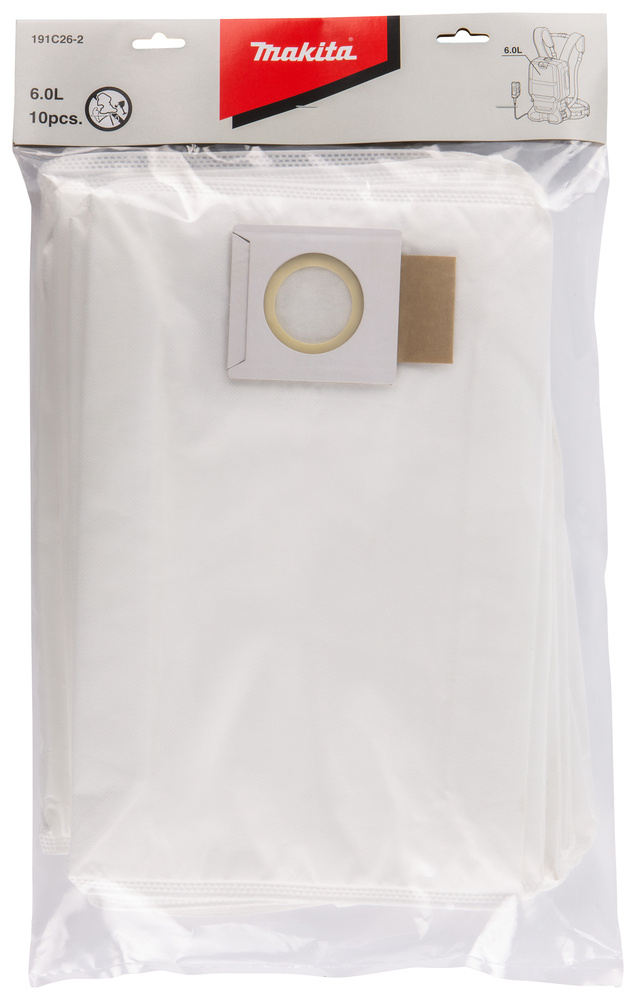 Makita Fleece Filter Bag 10pk To Suit DVC660 / VC011G (191C26-2)