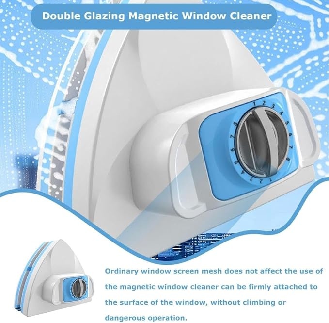 Double-Sided Magnetic Window Cleaner - 8–40mm