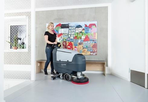 Nilfisk SC401 Walk Behind Scrubber Dryer - Battery