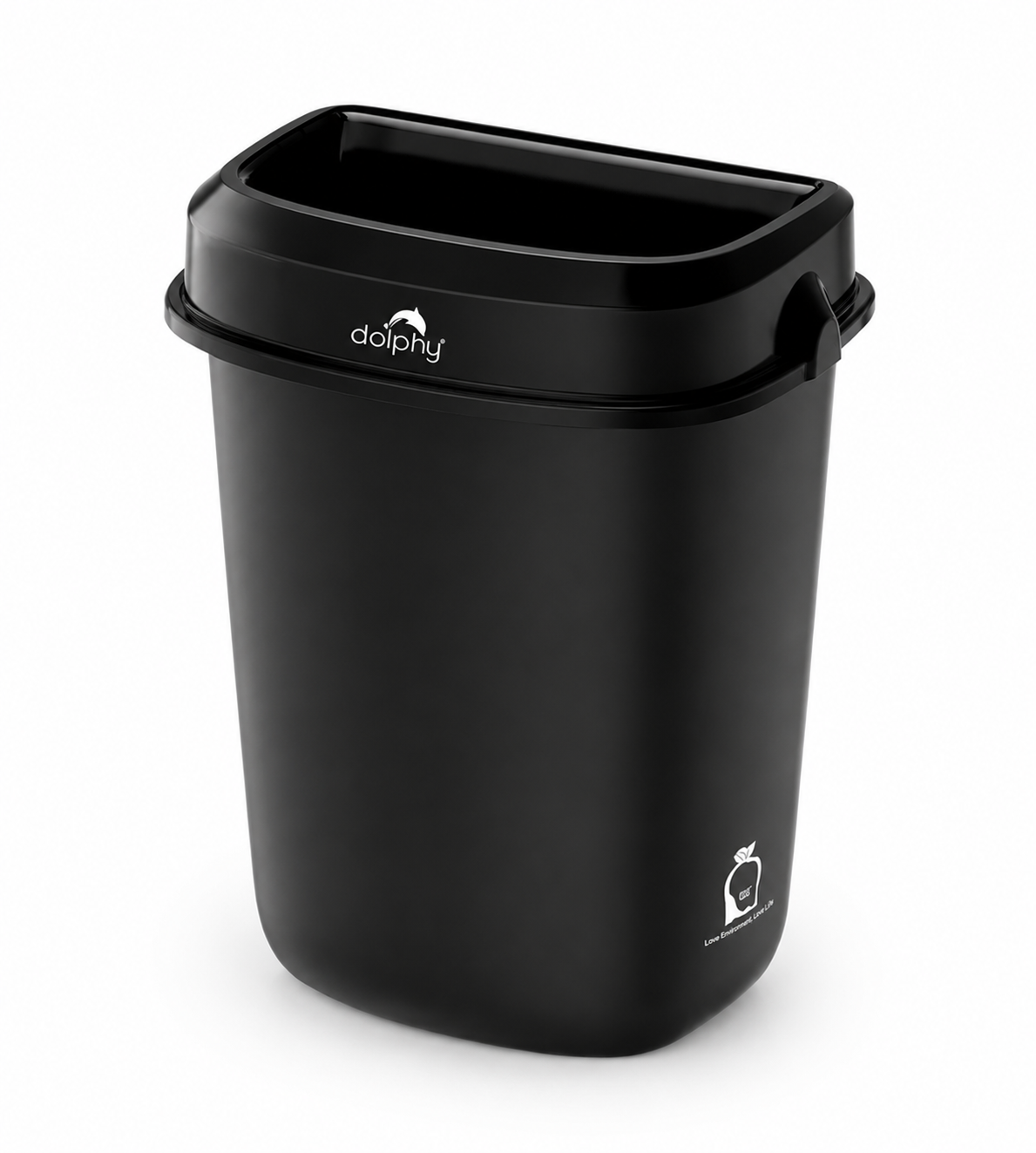 Dolphy PLAZA Rubbish Bins Black - 32L