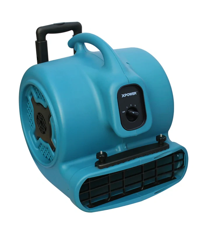 XpowerX-800HC AIR MOVER 1HP w/carpet clamp &amp; luggage handle w/wheels