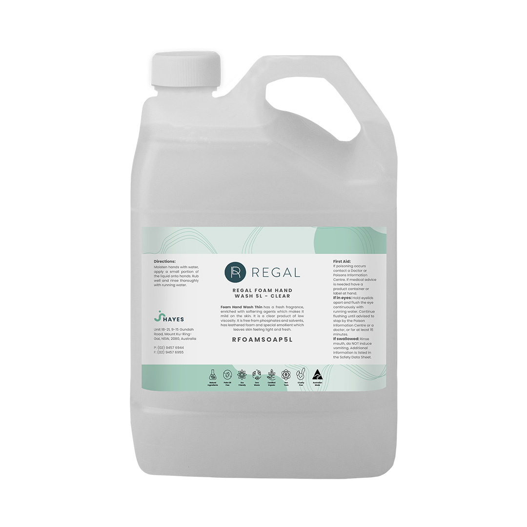 Js Hayes - Regal Foam Hand Wash 5L - Clear