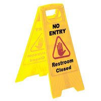 Sabco Caution No Entry Restroom Frame