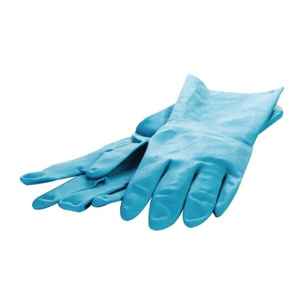 Pro Pac Feather Touch Silverlined Rubber Glves Blue [Size: 9-9.5]