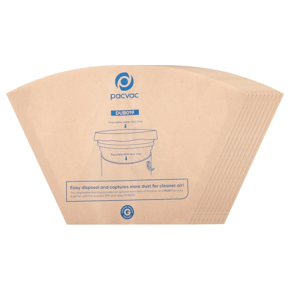 Pacvac Disposable paper dust bag 5L (10pk)