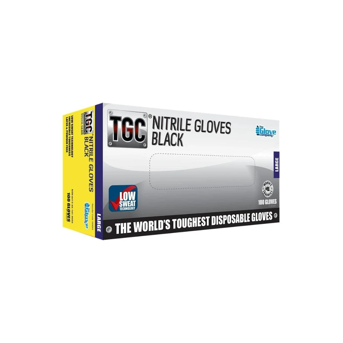 Tgc Black Nitrile Glove 100pcs