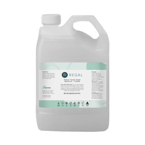 Js Hayes - Regal Foam Hand Wash 5L - Clear