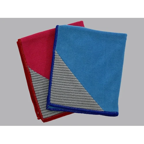 Touchpoint Microfibre And Scrub Cloth [Colour: Blue]